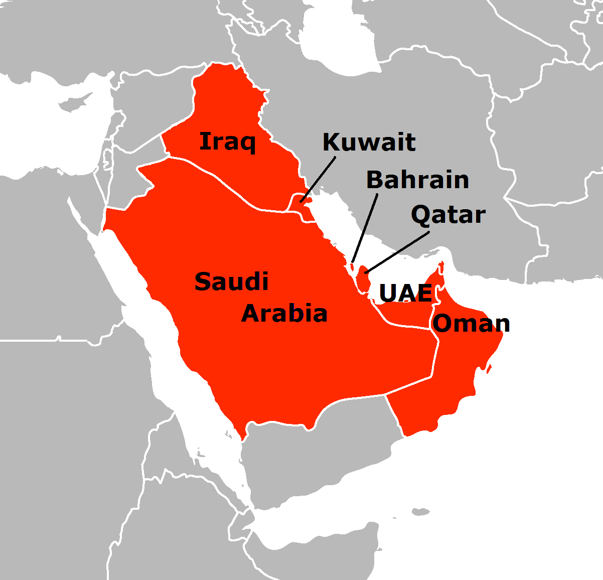 Map of Gulf States